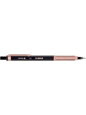 Hakay Gizlenebilir Metal Uçlu Versatil Kalem - Siyah-Rose, 0.7 mm