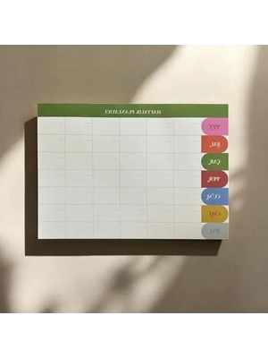 Calperia A4 Haftalık Masa Planlayıcı, Minimal Tasarım, 80 Yaprak
