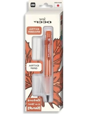 Calperia Ergonomik Grip ve Yedek Silgili Kalem Seti, 0.5 mm Uç Kalınlığı