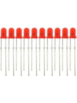 Calperia 3mm Kırmızı LED Seti - 10 Adet