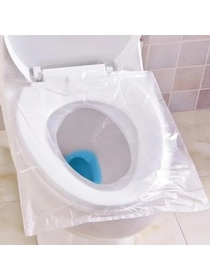 Calperia Kullan At Hijyenik Klozet Kapağı Poşeti, Antibakteriyel Seyahat Tuvalet Örtüsü, 50-100-200 Adet Se