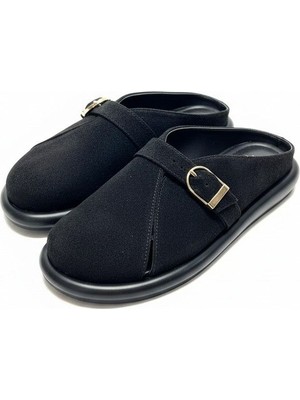 Ne&Ve Shoes Kadife Süet Tokalı Kadın Günlük Rahat Sabo Terlik