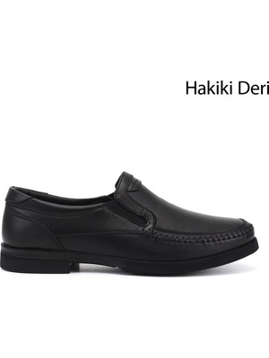 Gönderi(r) Erkek Siyah  Hakiki Deri Klasik Ayakkabı