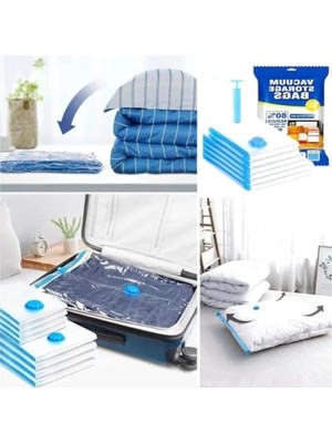 Calperia 5'li Vakumlu Saklama Torbaları Seti + El Pompası