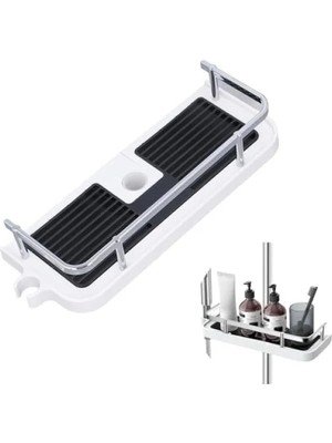 Calperia Dayanıklı Banyo Rafı - Şampuan ve Sabunluk Organizeri