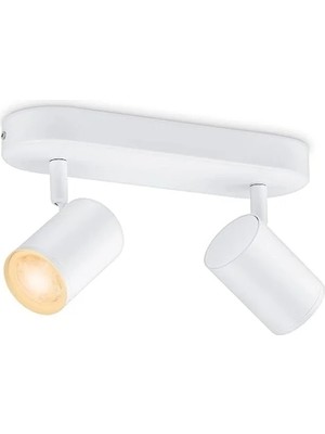 Calperia Ayarlanabilir Beyaz ve Renkli Spot Tavan Lambası, 2X5W