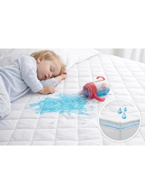 Özdilek Kapitone Sıvı Geçirmez Yatak Alezi Pamuklu Dolgulu Lastikli Yatak Koruyucu 100 cm x 200 cm (Tek Kişilik) %100 Pamuk