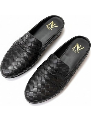 Ne&Ve Shoes Örgü Detaylı Kadın Sabo Terlik