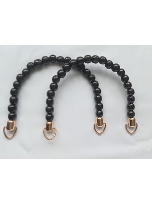 Hobi Durağı 15 cm Uçları Gümüş Metal Halkalı U Model Çanta Sapı-Çiftli