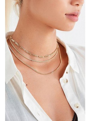 Nkie Jewels Kadın Altın Zincir Seti