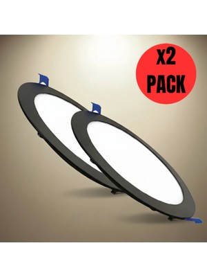 K2 KDL407B Slim LED Panel 2'li Spot Gömme 24W 1920 Lümen - 4000K - Doğal Beyaz