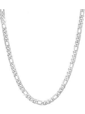 Nkie Jewels Gümüş Renk Şavin Kuşgözü Zincir Paslanmaz Unisex Çelik Kolye 55 Cm. Çelik Kolye - 3011