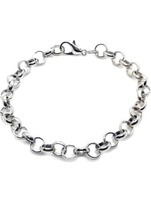 Nkie Jewels Gümüş Kaplama Gemici Doc Zincir Bileklik