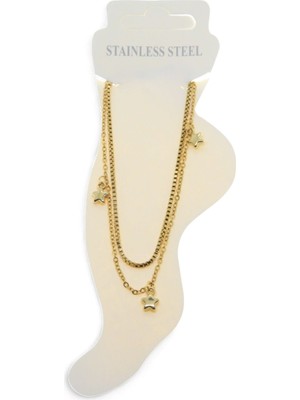 Nkie Jewels Altın Renk Asansör Sf 3 Yıldız Çelik Halhal - 3488