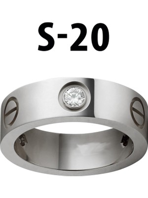 Nkie Jewels Kartier Taşlı Yüzük Silver Renk 20 Numara