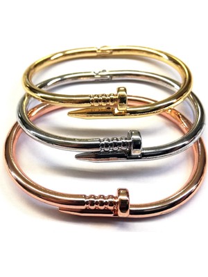 Nkie Jewels Kombin Çivi Bileklik Kelepçe Rose-Altin-Gümüş Renk