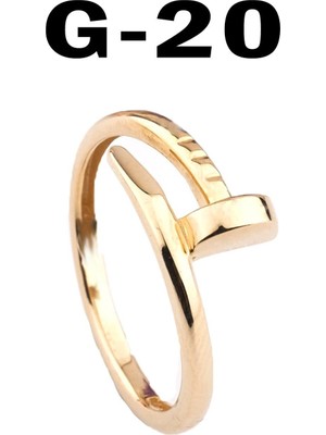 Nkie Jewels Kartier Model Çivi Yüzük Unisex Model - 2168 20 Altın