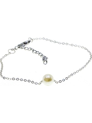 Nkie Jewels Gümüş Renk Sf Zincir Incili Bijuteri Bileklik - 2873