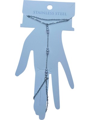 Nkie Jewels Gümüş Renk 3 Inci Çelik Şahmeran - 3531