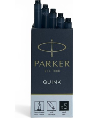 Parker Dolma Kalem Kartuşu Quink Yıkanabilir Siyah (5’li Paket) 1950382
