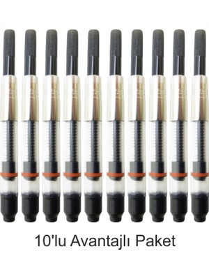 Waterman Metal Çevirmeli Dolma Kalem Mürekkep Pompası 10 Adet WS0112881
