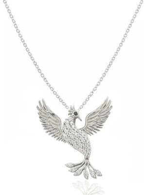 Brezza Lusso Jewelry 925 Ayar Gümüş Özgür Ruh Anka Gümüş Kolye