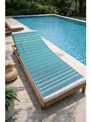 Tekstil Stokları Çizgili %100 Pamuk 90X180 cm Peştemal Plaj Banyo Havlusu
