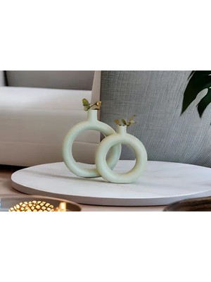 Vivense Simit Vazo Seti, Mint Yeşil