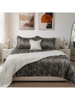 Luna Bueno Glory Antrasit Çift Kişilik Yatak Örtüsü
