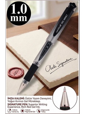 Artlantis Imza Kalemi 1 Adet Uniball Gel Impact 1.0 mm Roller Pilot Kalem UM-153S Roller Uçlu Likit Mürekkepli Pilot Kalem