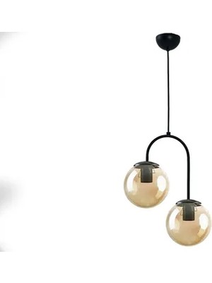 Vivense Ikili Modern Avize Bal Camlı