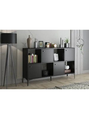 Vivense Satürn Çok Amaçlı Dolap Konsol, 120 Cm, Siyah