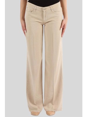 Guess Drapey Palazzo Fit Kadın Krem Pantolon W4GA96WDP85-G1M5