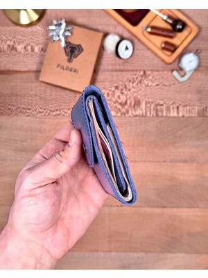 Fil Deri Trend Viral Hakiki Deri Para Bölmeli Kartlıklı Pratik Cüzdan 2142