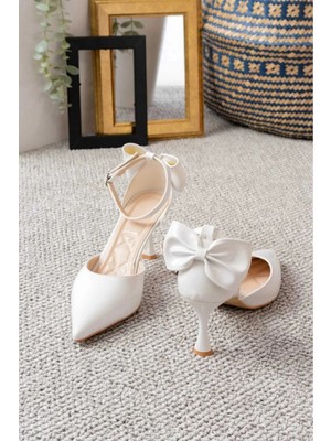 v.s.h velvet Kadın Fiyonklu🎀 Abiye Rugan Topuklu 7cm Şık Ayakkabı