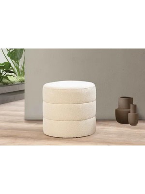 Vivense Relax Teddy Puf, Beyaz