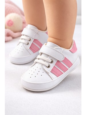 Bebek Ilk Adım Ayakkabısı, Esnek ve Rahat Tabanlı, Cırt Cırtlı Kaydırmaz Bebek Patiği