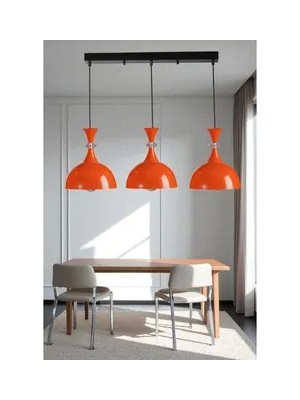 Vivense Akay Üçlü Sıralı Turuncu Sarkıt