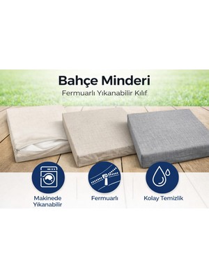 Miralay Bahçe Minderi - Fermuarlı Yıkanabilir Kılıf