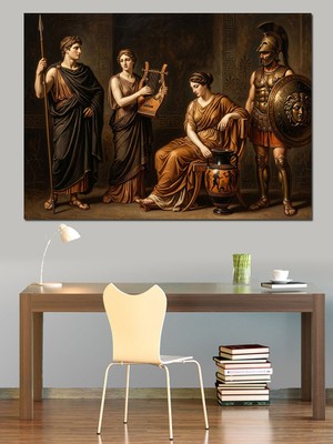 Artmeg Antik Roma Tiyatrosu ve Askerler Dekoratif Kanvas - Mdf Ahşap Tablo