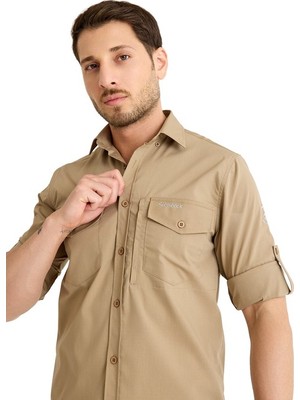 Q&steinbock Sithonia Man Shirt Bej