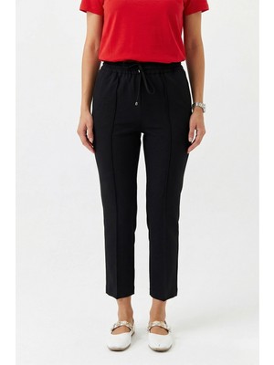 Sentez Yandan Cepli Nervür Dikiş Detay Pantolon 153 Siyah