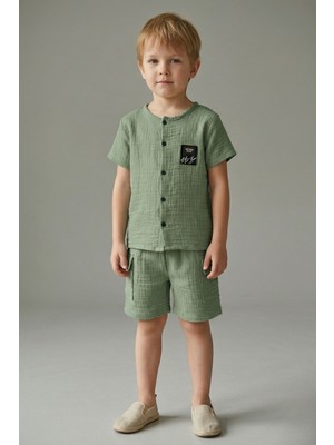 Crassi Erkek Çocuk Şortlu Takım Müslin Kumaş