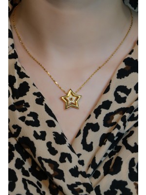 Güneyler Altın Ve Mücevherat Yıldız Kolye 22 Ayar A080388