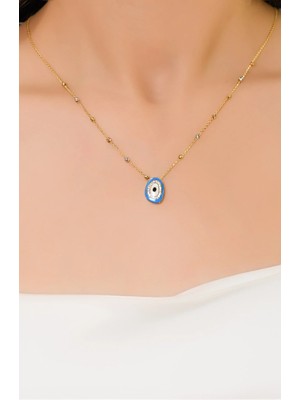 Güneyler Altın Ve Mücevherat Dorikalı Nazar Boncuk Kolye 14 Ayar A065257