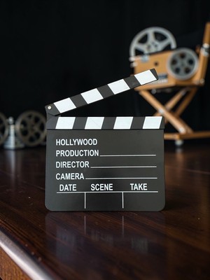 CaactuStore Ahşap Film Diziz Klaketi Dekoratif Retro