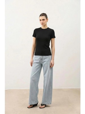 Antioch Siyah Kadın Basic T-Shirt