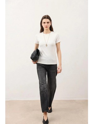 Antioch Beyaz Kadın Basic T-Shirt