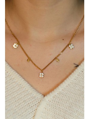 Güneyler Altın Ve Mücevherat Beyaz Yonca Kolye 22 Ayar A074923