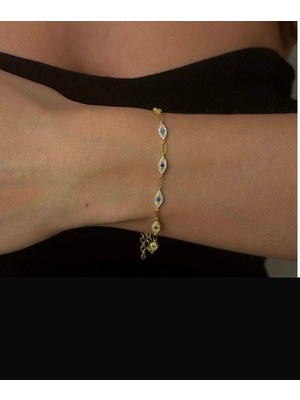 Wind Silver Lacivert Taşlı Bileklik